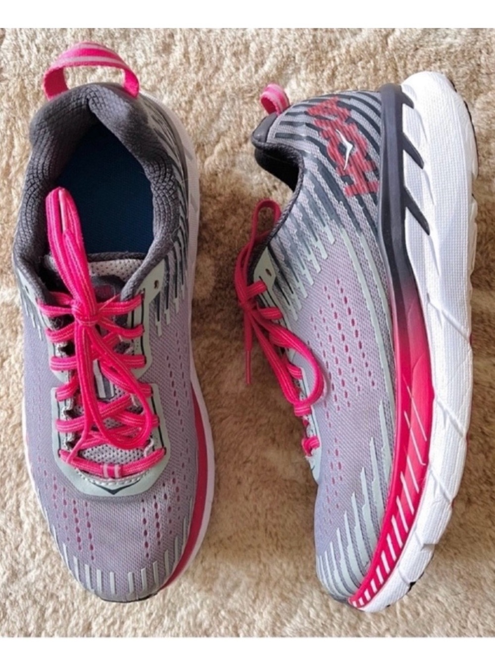 Hoka One One Clifton 5 Women's Running Shoes Sneakers Alloy / Steel Gray Size 9
